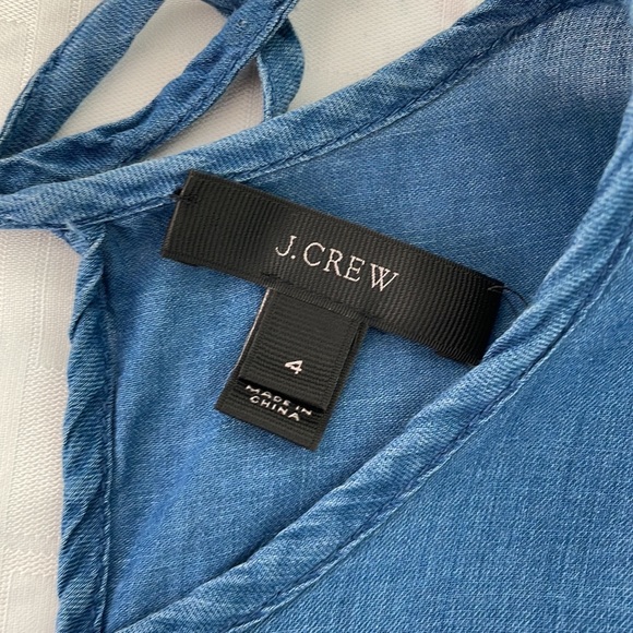 J. Crew blue chambray blouse size 4 - Picture 6 of 11